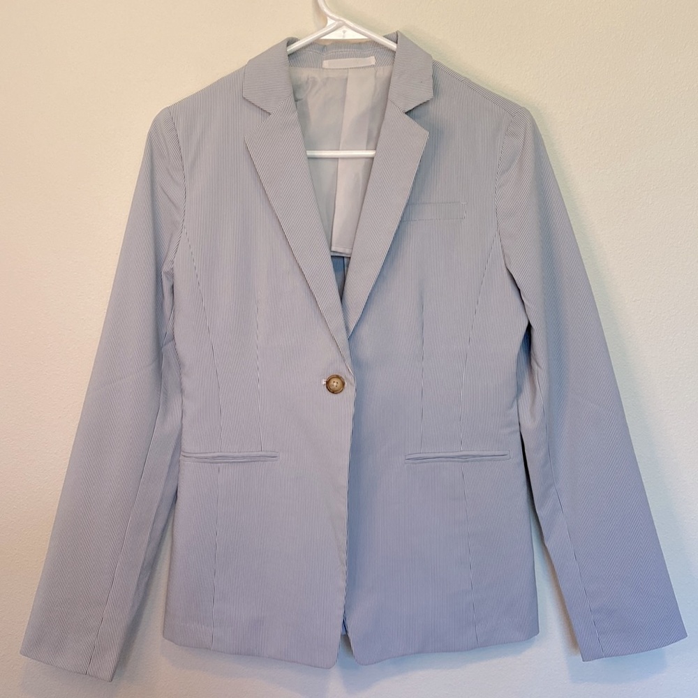Peter Millar Women’s Blue & White Pinstripe Blazer Size S